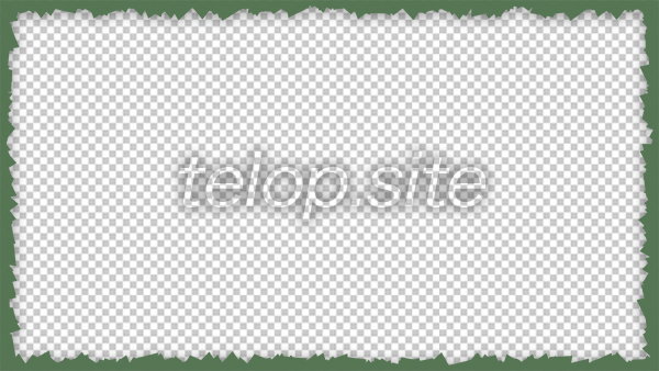 ギザギザのフレーム カーキグリーン テロップ サイト