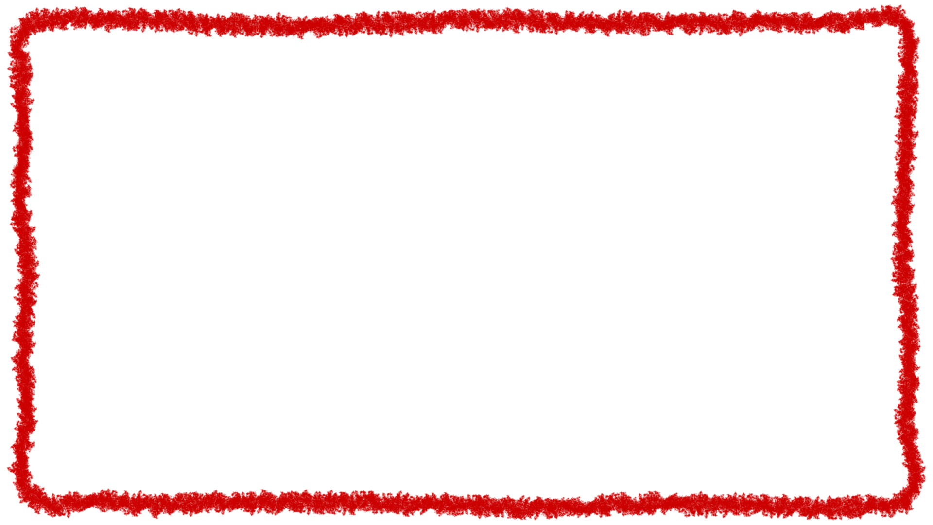 クレヨンで描いたフレーム 赤 テロップ サイト